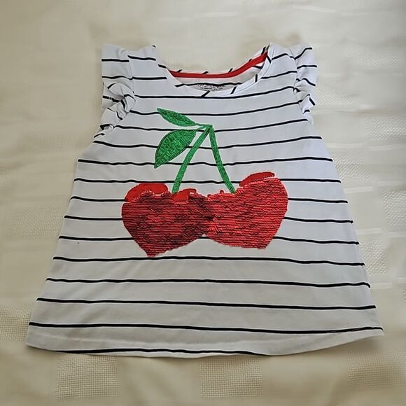 Rachel Zoe Girl's Sequins Top 10-12 Years Old Red/ White - Picture 2 of 16